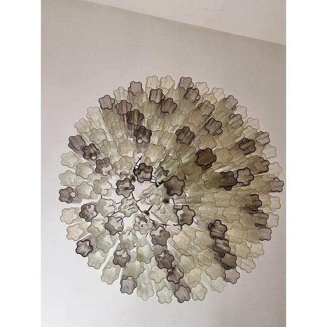 Huge Champagne E Fumè Tronchi Murano Glass Chandelier by Simoeng For Sale - Image 10 of 11