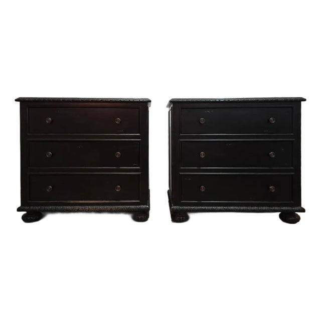 Restoration Hardware French Empire Pair of Nightstands For Sale
