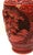 1980s 1980s Floral Cinnabar-Style MCM Asian Revival Style Molded Baluster Vase For Sale - Image 5 of 18