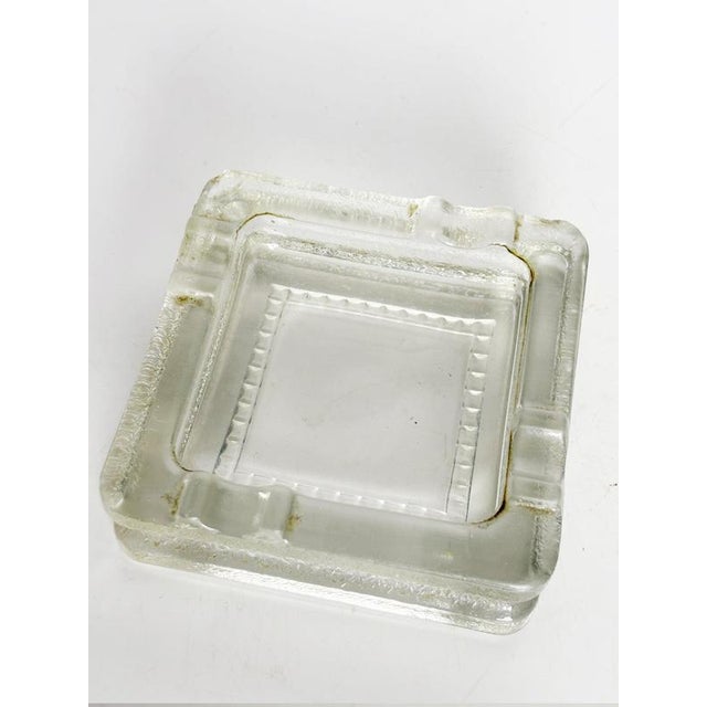 Glass Glass Block Ashtray in the style of Le Corbusier, France, 1930s For Sale - Image 7 of 11