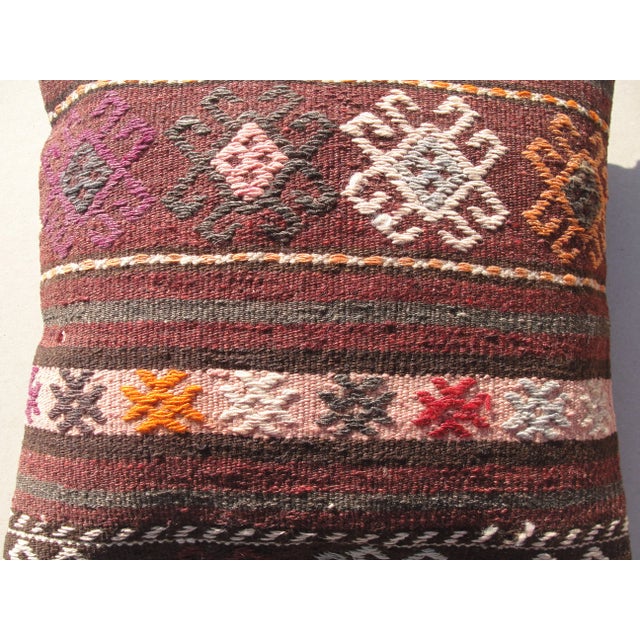Textile Kilim Rug Pillow Cover For Sale - Image 7 of 8