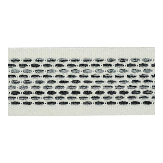 Sample - Schumacher Portola Tape Indoor & Outdoor in Charcoal For Sale