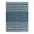 Rug & Kilim's Contemporary Dhurrie Rug in Blue and Off-White Stripes - 13x19 For Sale