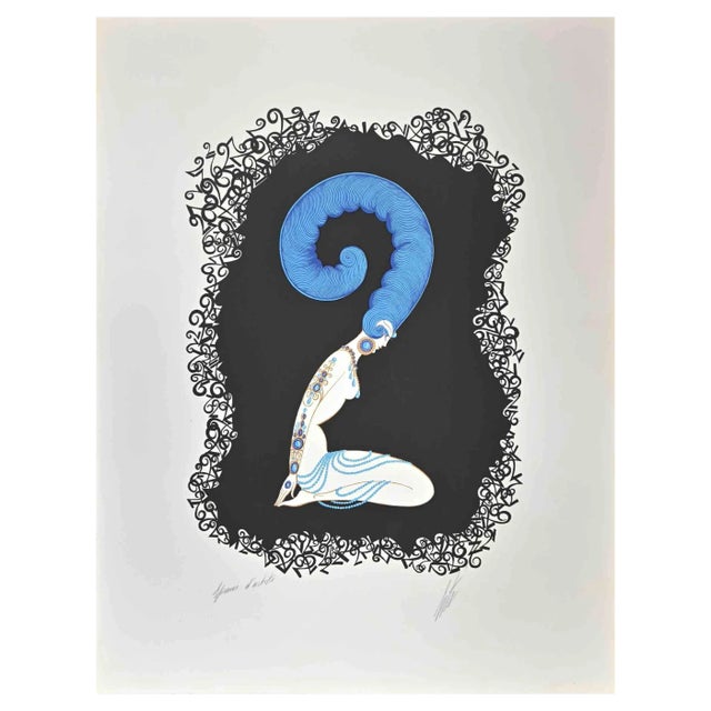 Erté, Le 2, Lithograph, 1968 For Sale