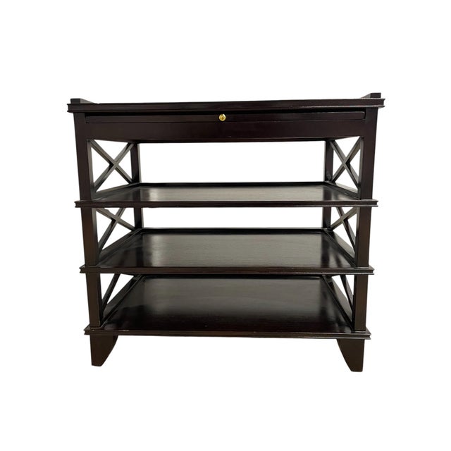 American Rose Tarlow Pemberley Mahogany Tiered Bookstand Side Table For Sale - Image 3 of 8