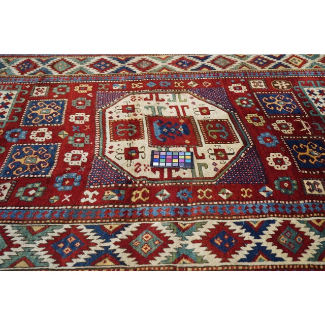 Textile Antique Caucasian Kazak Rug 5’3” X 8’0" For Sale - Image 7 of 10