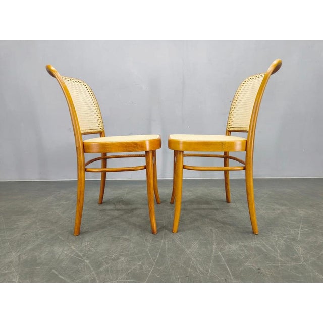 Wood No. 811 Bentwood Chairs in the style of Hoffmann for TON, 1990s, Set of 4 For Sale - Image 7 of 18