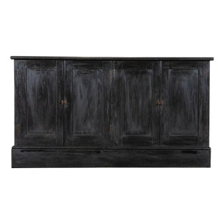 19th Century English Pine Ebonised Dresser Base, 1890s For Sale