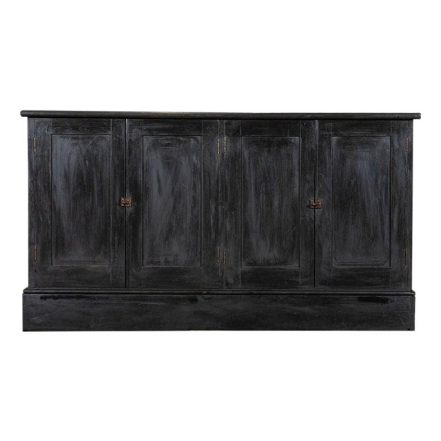19th Century English Pine Ebonised Dresser Base, 1890s For Sale