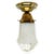 Metal Art Nouveau Brass and Glass Ceiling Lamp, Germany, Early 20th Century For Sale - Image 7 of 7