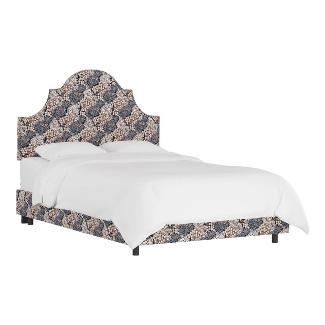 Halsted Bed in Navy Blush Loiret, King For Sale