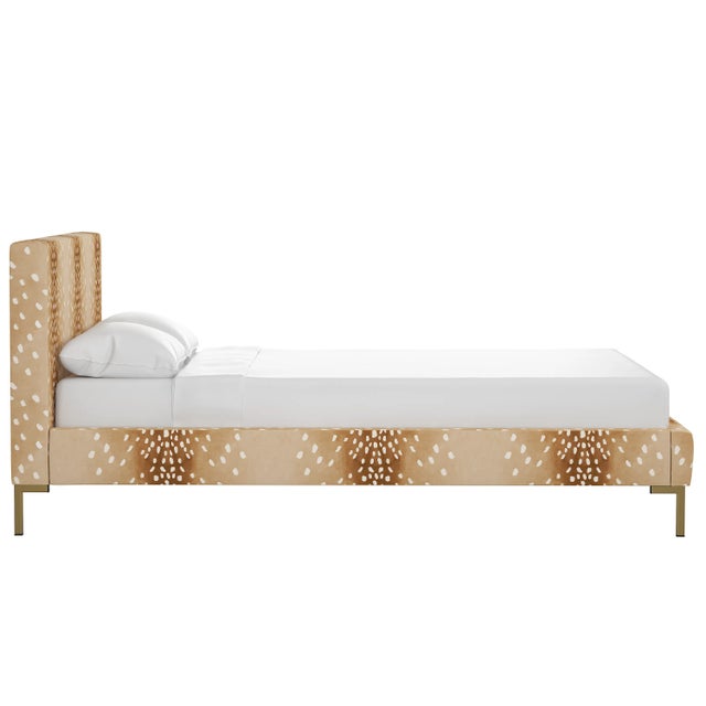 Transitional Norah Platform Bed in Natural Fawn, Twin For Sale - Image 3 of 6