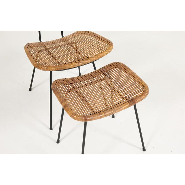 Chairs and Ottomans, Italy, 1960s, Set of 4 For Sale - Image 9 of 12