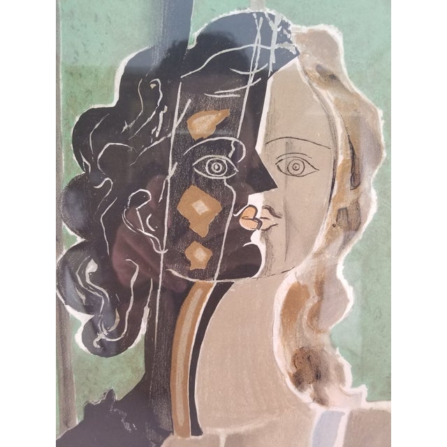 Vintage Mid Century After Picasso Portrait Of A Woman Painting Chairish