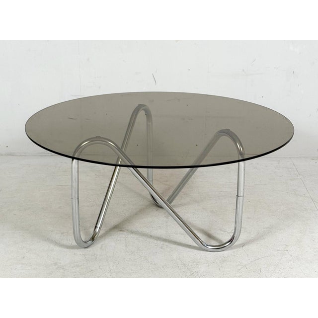 French Tubular Steel Coffee Table, 1970s For Sale - Image 4 of 18