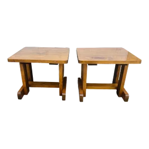 Rustic Modern Side Tables, a Pair