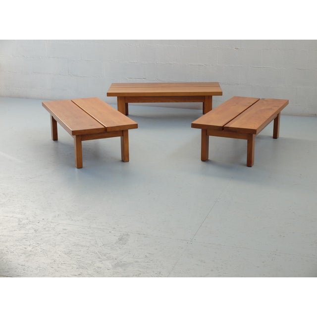 Nesting Tables in Elm, 1970s, Set of 3 For Sale - Image 9 of 14