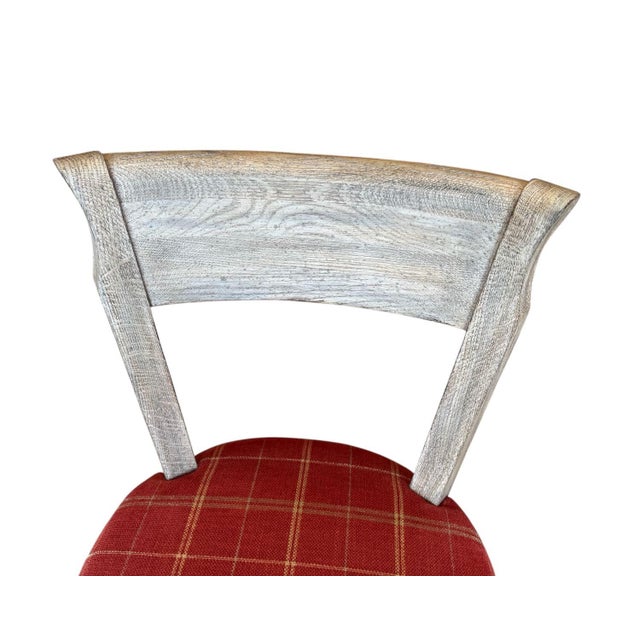 Wood Six Cerused Oak Dining Side Chairs. Rustic/ Coastal For Sale - Image 7 of 11
