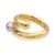 Contemporary Tiffany & Co. Vintage 18k Yellow Gold and Platinum Pavé Diamond Bypass Ring 5.25 For Sale - Image 3 of 8