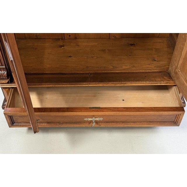 Antique Oak Wardrobe, 1880 For Sale - Image 9 of 11