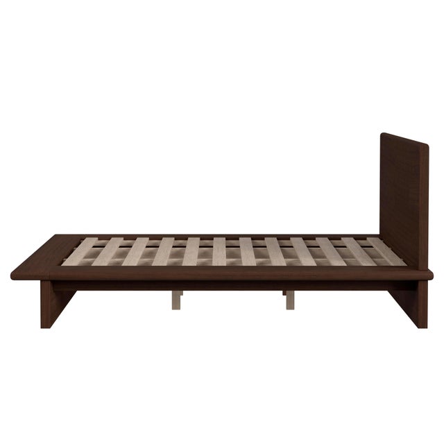 Halmstad Wood Platform Queen Bed, Brown For Sale In Chicago - Image 6 of 9