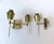 Wall Lights Torches, 50s, Brass, Beige, Glass, 2 Set, 1950s, Set of 2 For Sale - Image 15 of 18