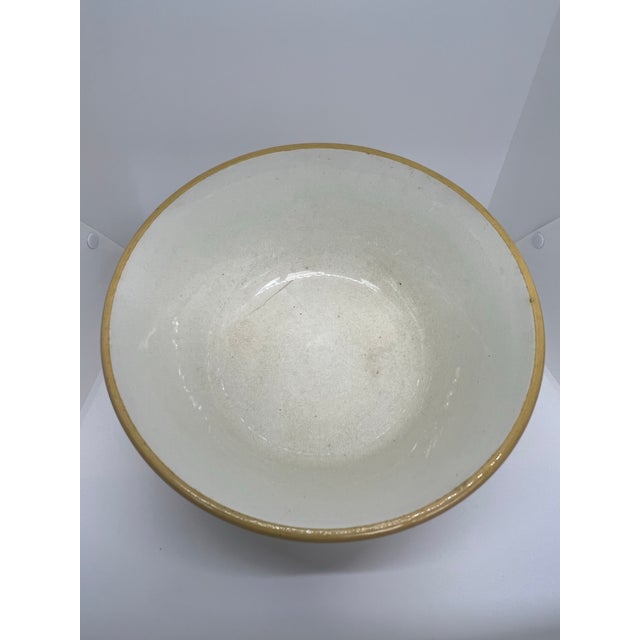 1950s Vintage Yellow Ware Pottery Mixing Bowl For Sale - Image 5 of 5