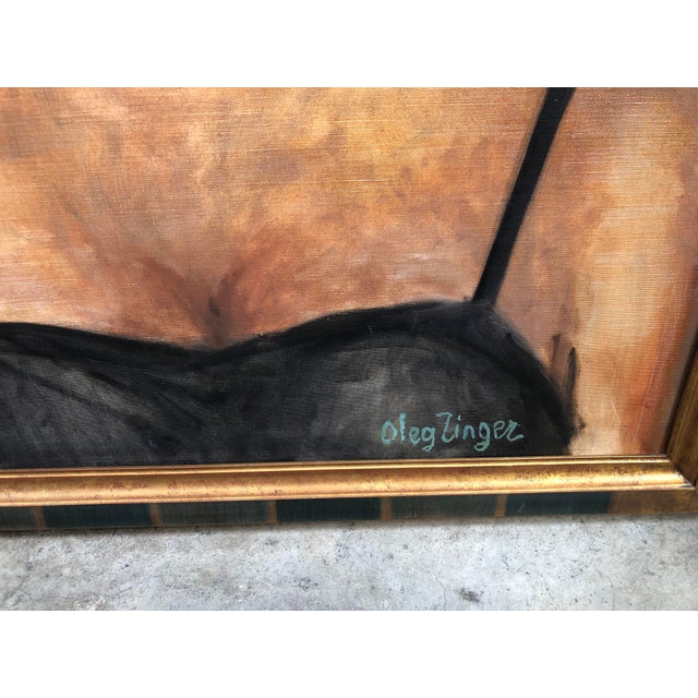 Oleg Zinger, Portrait of a Woman, 1980s, Oil Painting on Canvas, in Flawless conditions. Designed 1980 to 1989 This piece...