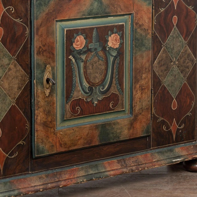 Late 19th Century Painted Narrow Console Sideboard For Sale - Image 12 of 14