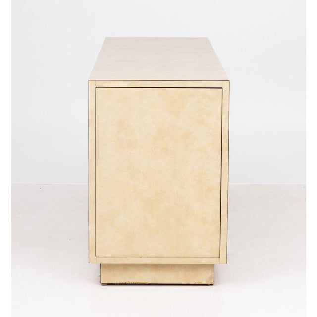 Minimalist Beige Block Form Console Table For Sale In New York - Image 6 of 7