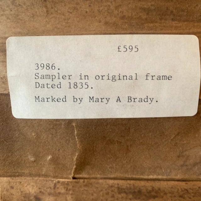 Early 19th Century English Sampler, Mary A. Brady, Aged 8 For Sale - Image 10 of 11