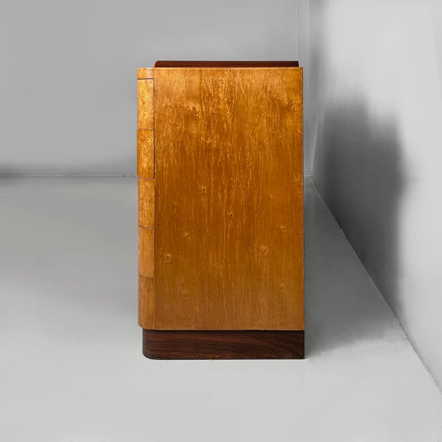Art Deco Italian Sideboard in Wood and Steel, 1930s For Sale - Image 4 of 17