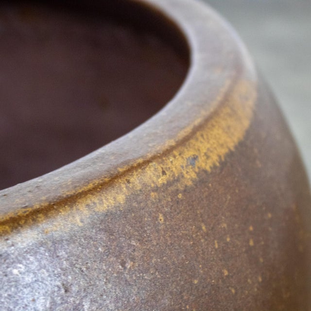 Late 20th Century Architectural Large Ceramic Pot or Planter Asian Me-Kong Style Glazed Made in Vietnam For Sale - Image 13 of 18