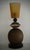 Mid-Century Round Dove Gray and Smoky Murano Art Glass and Brass Table Lamp, 2000 For Sale - Image 10 of 10