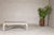 Mid 20th Century Teak Ming Style Whitewash Coffee Table with Chow Legs and Carved Apron For Sale - Image 5 of 12