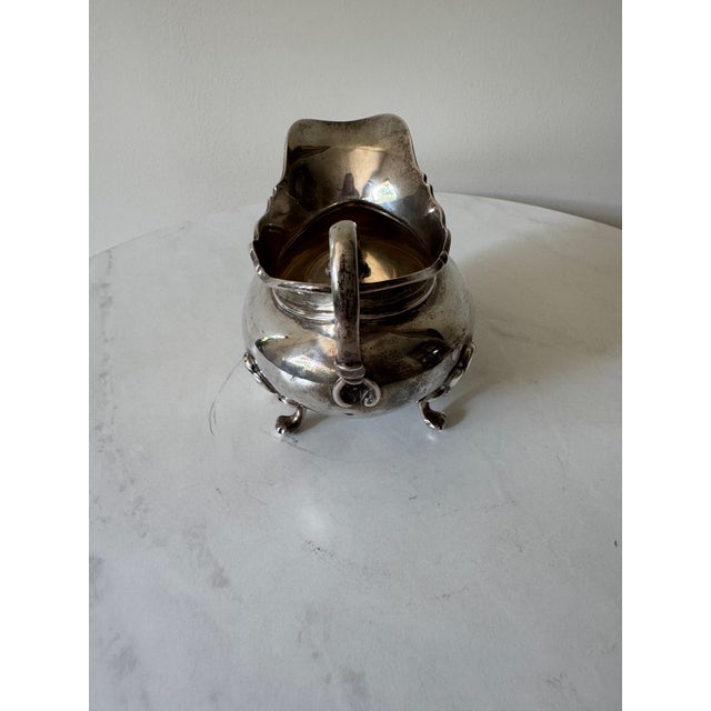 Antique Edwardian Sterling Silver Sauce Boat, Glasgow Hallmarked, C. 1900 For Sale - Image 10 of 11