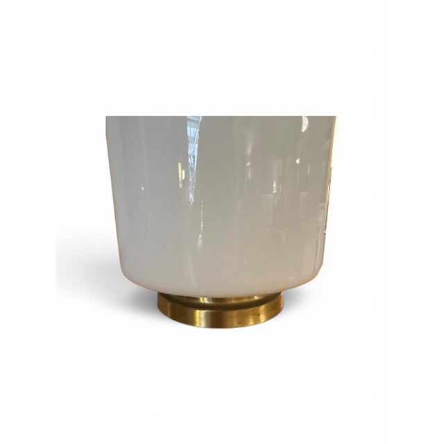 Reggiani Brass and Opaline Table Lamp by Reggiani, Italy, 1960s For Sale - Image 4 of 7