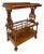 1930s Victorian Walnut Canterbury Magazine Rack with Tray Top For Sale