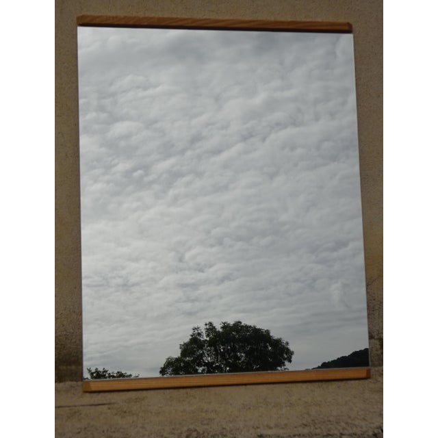 Scandinavian Mirror in Light Oak, 1970s For Sale - Image 10 of 15