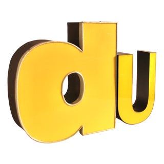 Mid-Century Modern Illuminated Letters, 1970s, Set of 2 For Sale