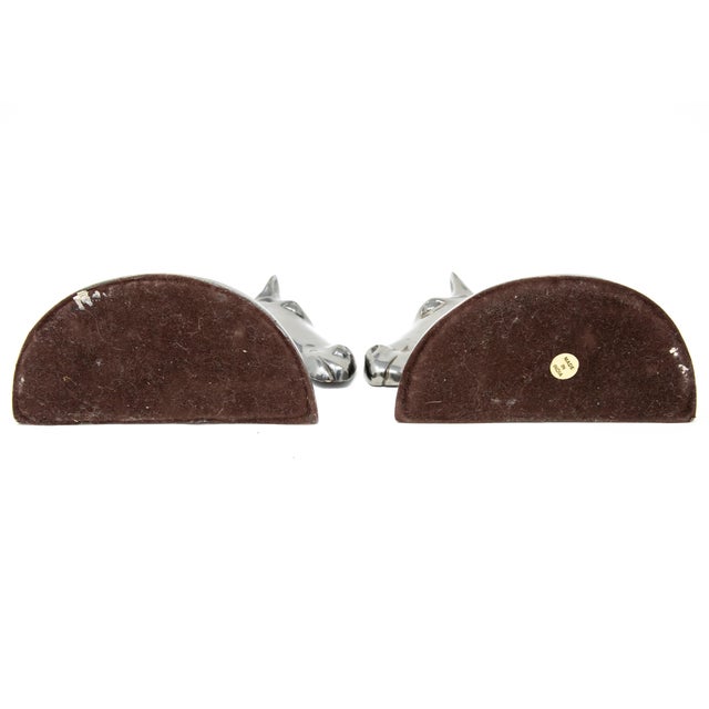 Horse Head Metal Bookends - a Pair For Sale - Image 10 of 13