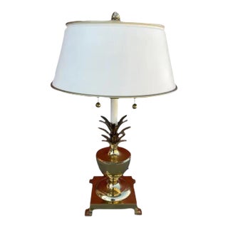 Mid-Century Brass Pineapple Table Lamp, in Manner of Frederick Cooper For Sale