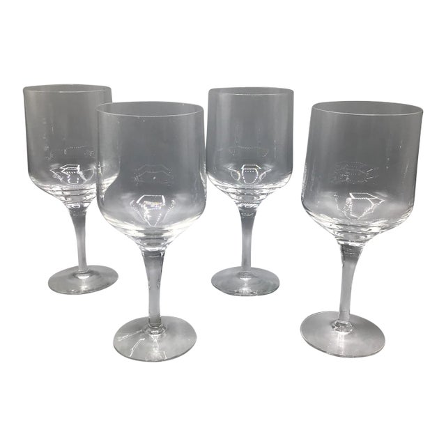 Swedish Midcentury Modern Orrefors Rhapsody Tall Water Goblet -Set of 4 For Sale