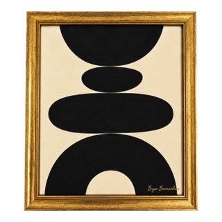 Title Obsidian Rhythm, Framed Modern Painting by Bryan Boomershine For Sale