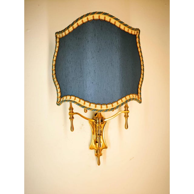 Brass Wall Light with Decorated Fan For Sale - Image 10 of 18