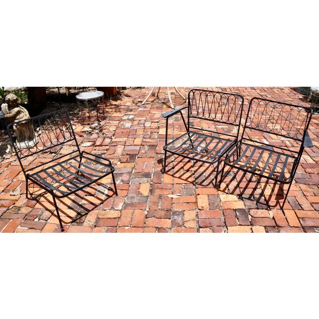 Black Vintage Salterini Ribbon Sofa, Attributed For Sale - Image 8 of 9