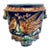 Antique Majolica Bird Planter Cache Pot Jardinière Cobalt Blue Wasmuël C1890 For Sale