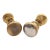 Two Vintage Classic Plain Brass Passage Door Knob Sets For Sale