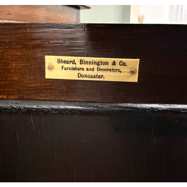 Antique English Jacobean Bookcase Bookshelf Cabinet Barley Twist Wavy Glass Oak For Sale In Dallas - Image 6 of 18