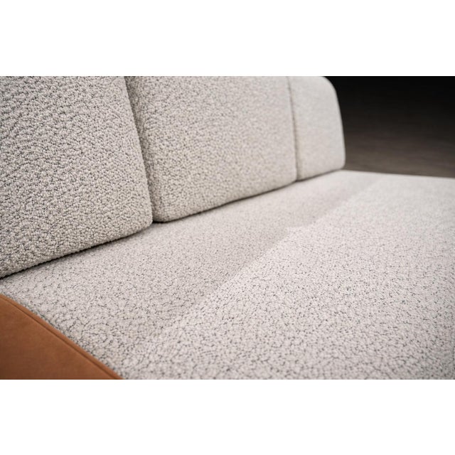 Sofa in Rosewood & Bouclé by Liceu De Artes E Ofícios, Brazilian Modern, 1960s For Sale - Image 14 of 16